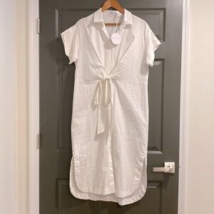 NWT - Petal & Pup Allison White Linen Blend Dress